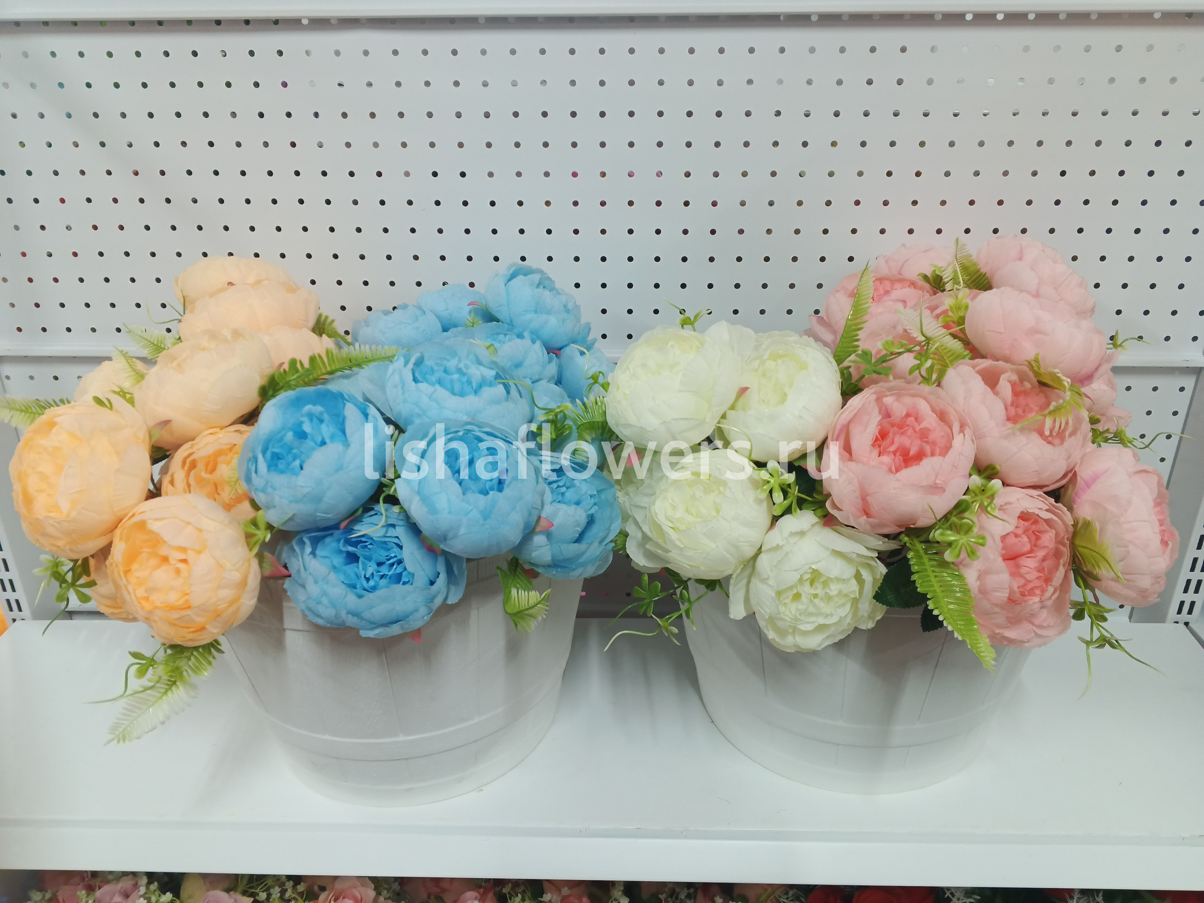 Букет пионов 7в 7г 45см.Арт.3414/ 25D-1